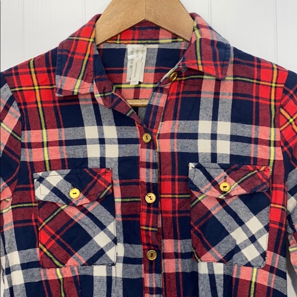 Kate Collection | Plaid Full Button Dress … - Picture 4 of 7